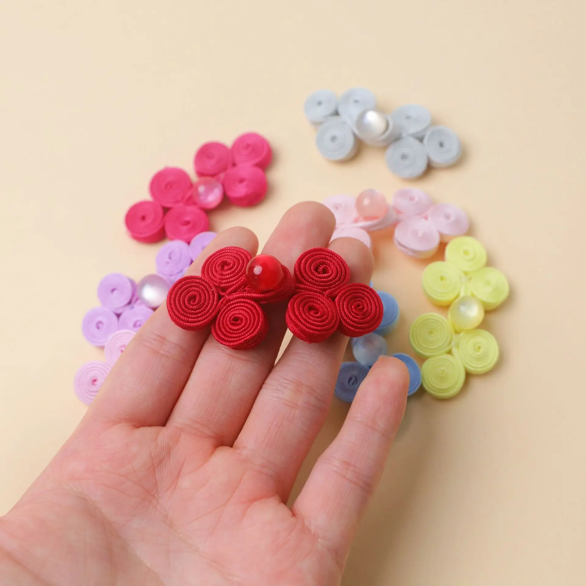 100pcs Handmade Cheongsam Sewing Craft Closure Knot Button Chinese Frog Buttons for Clothing