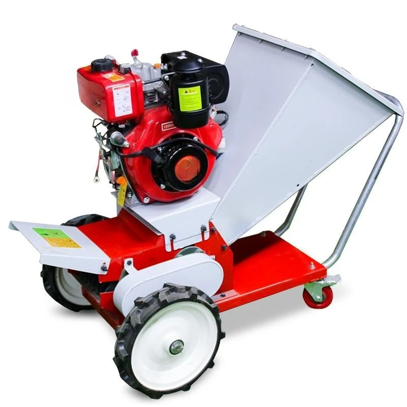 

Fruit tree branches and strips agricultural crushing and kneading machine can be used as a mobile garden chipper