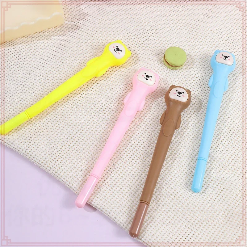 20 Pcs Wholesale Cartoon Bear Gel Pens for Creative Writing School Supplies