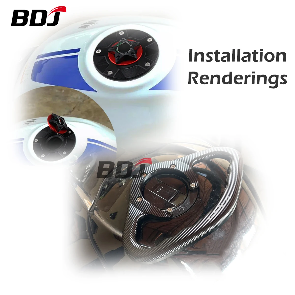 BDJ-Tapa de tanque de combustible y Gas, accesorio para Suzuki GSXR GSX-R, 650, 750, 1000, K5, K6, K7, K8, K9, K11, desmontaje rápido