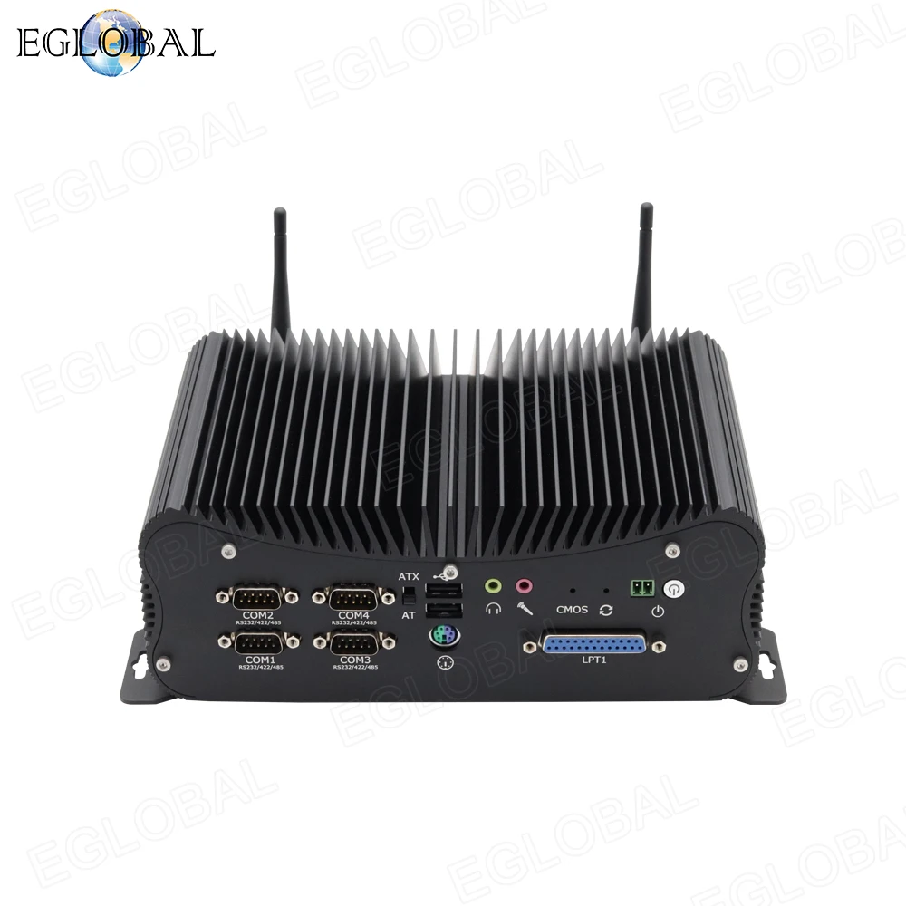 Barebone Industrial PC i5 1235U i7 1255U  Fanless Mini PC Rugged Computer 6*COM 2*2.5G i225-V B3 LAN 8*USB GPIO HDMI VGA