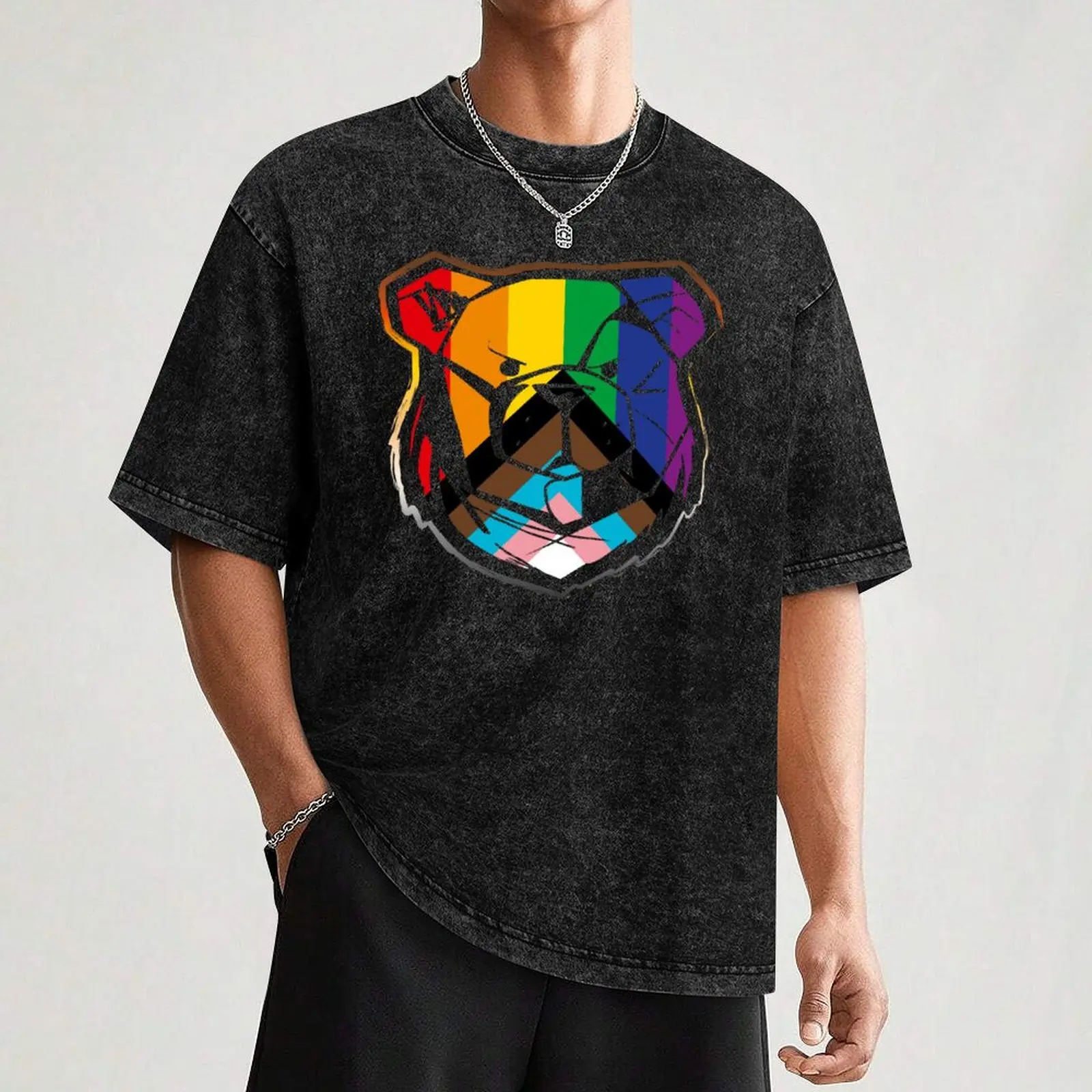 ROBUST BEAR PRIDE FACE 03 T-Shirt t shirt men luxury brand cotton tshirt 100% T-Shirt