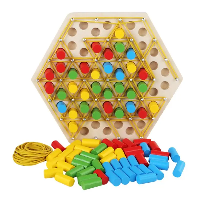 

Chain Triangle Chess Game Chain Triangle Game Board Chain Triangle Toy Rubber Band Chain Triangle Game Board Early Education Puz