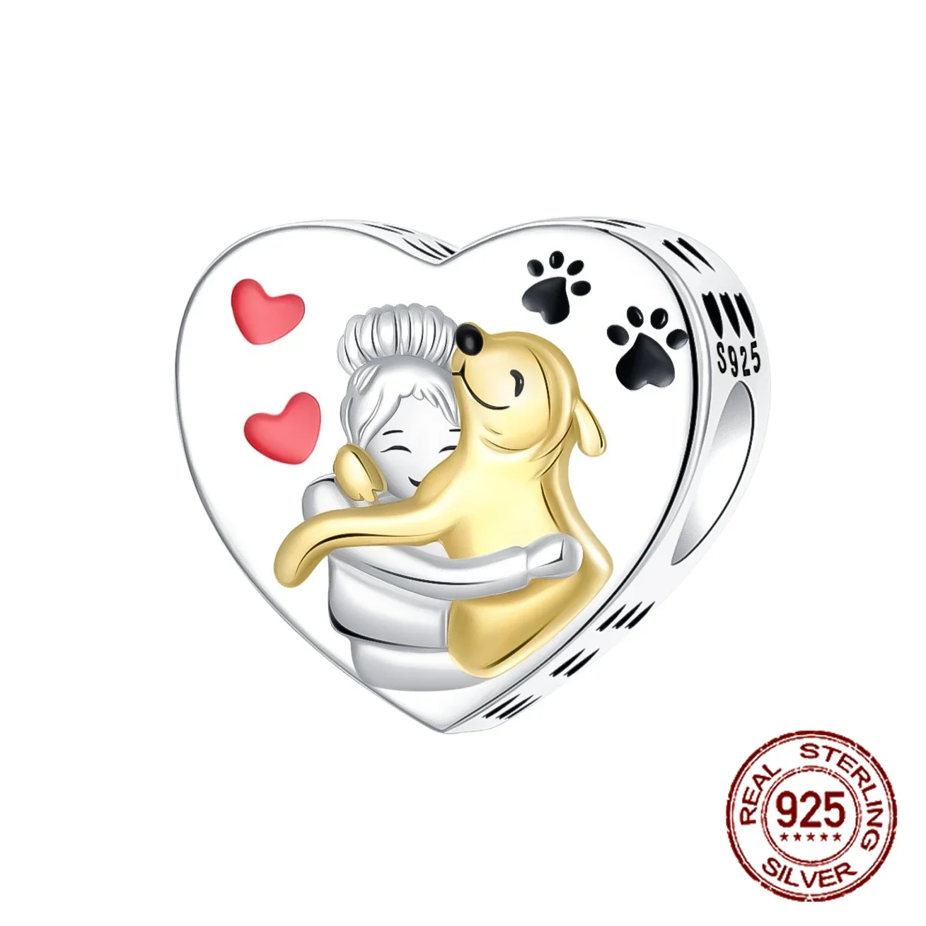 

925 Sterling Silver Eternal Companionship Best Friend Pet Memorial Beads Fit Original Charms Bracelets Women DIY Jewelry Gift