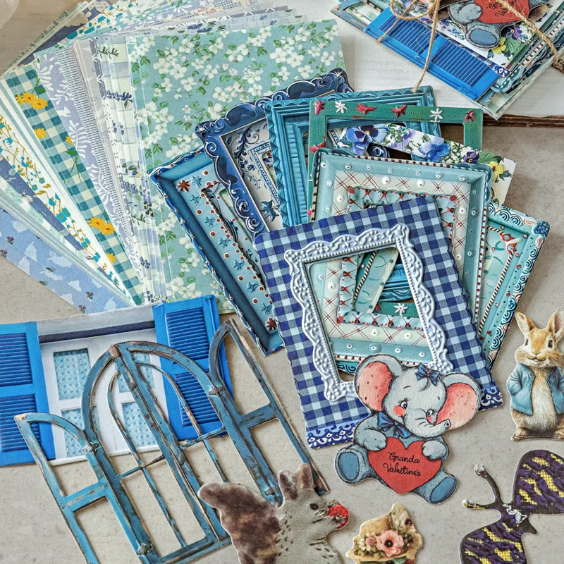 Mr. Paper 45sheets/bag Garden Post Office Series Mixed Material Embossed Relief Material Pack DIY Handbook Decorative Card Paper