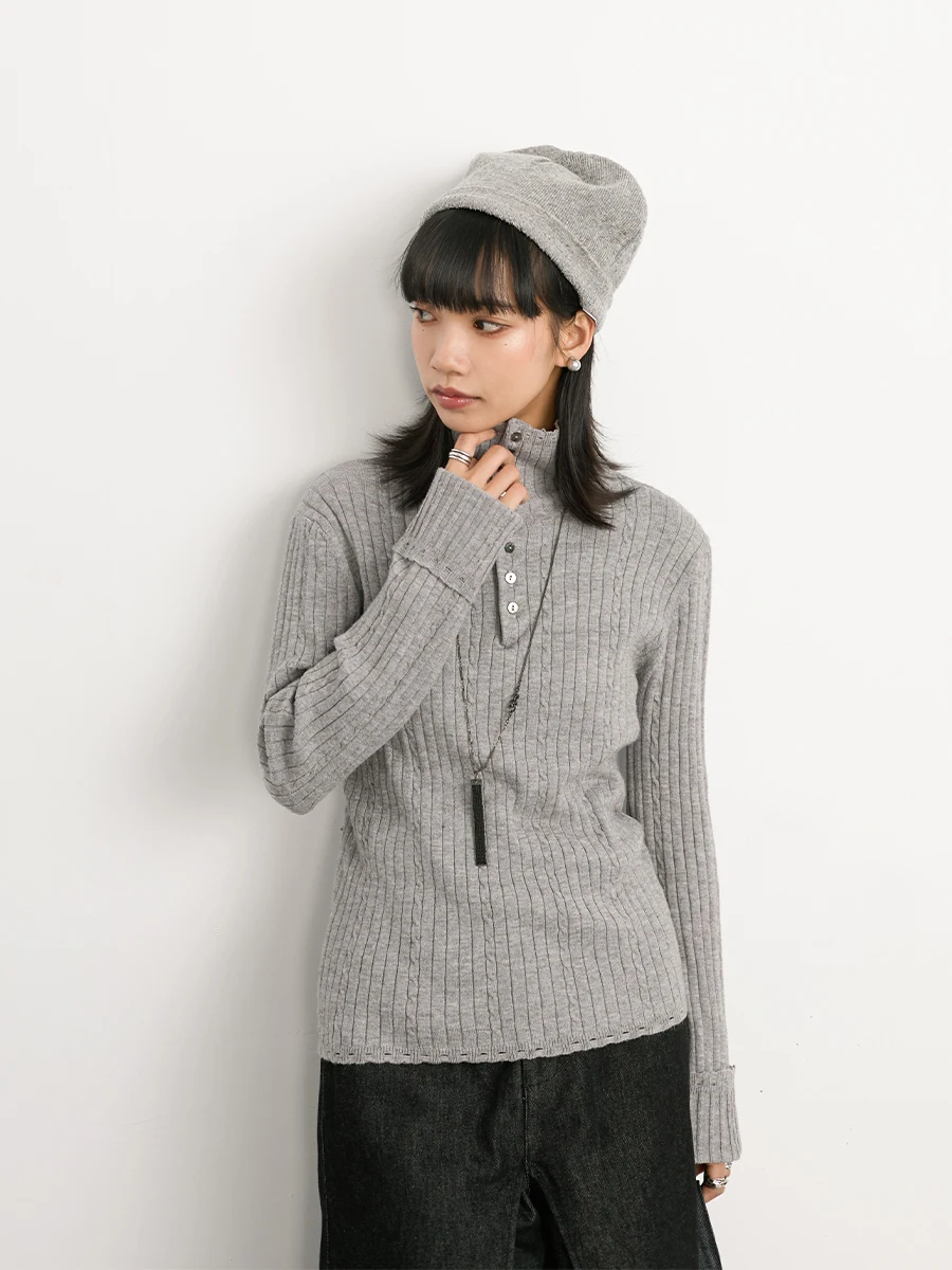 

Женский трикотажный базовый топ Inkday Japanese Sle High Ne с высокой эластичностью, осенне-зимняя внутренняя одежда с цветочной вышивкой