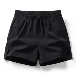 Calções esportivos, confortáveis e versáteis, masculinos, com corrida fitness ao ar livre, secagem rápida, calça casual de três pontos, nova para verão