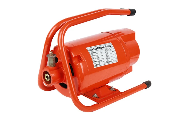Plug-in concrete vibrator, high power, low noise