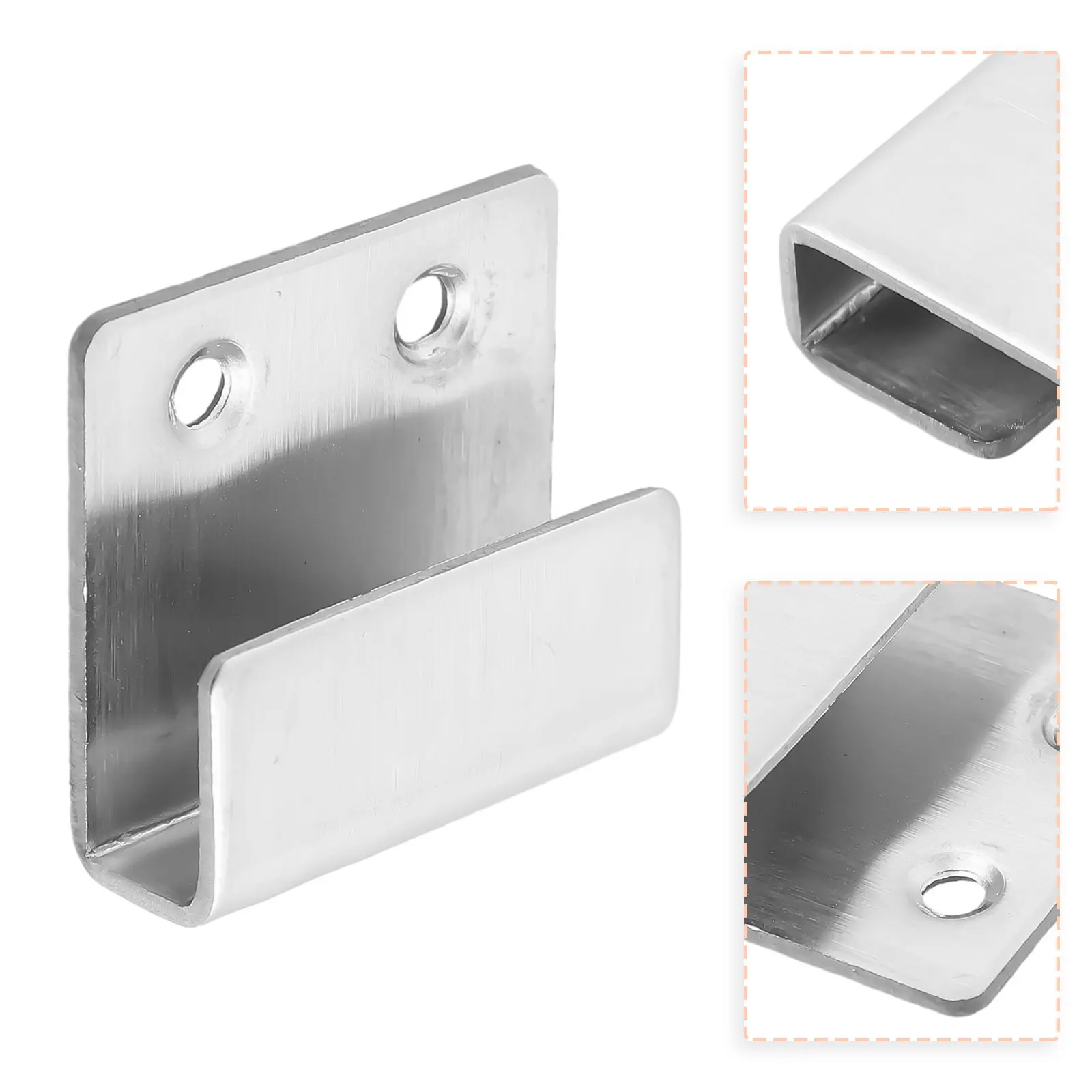 Stainless Steel U-Shape Corner Bracket Hanging Hook For Tiles & Mirrors Thickened Wall Storage Fixed Hooks Household Hardware