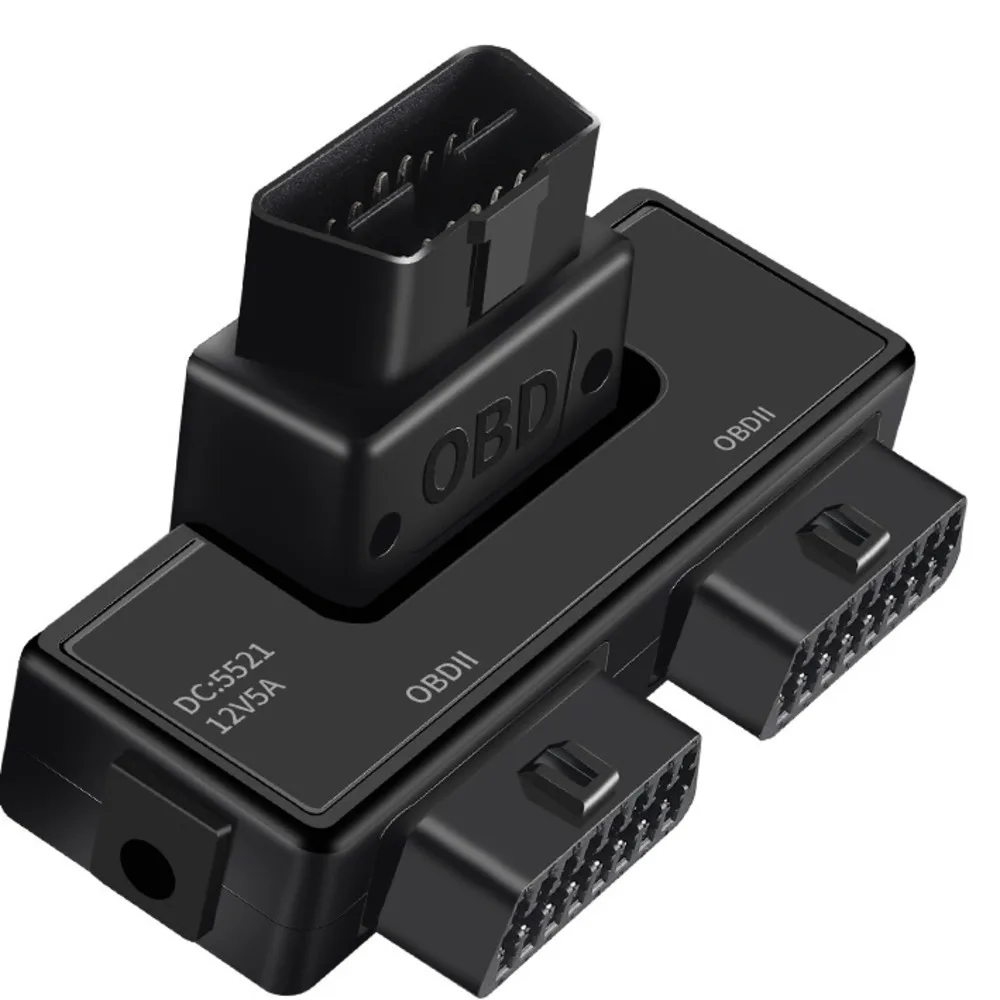 OBD2 1/2 Adapter Cable 16 Pin 16 Core Automotive Truck New Energy OBD Universal With DC5521 Interface