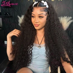 Silkwave 250 Density 13x6 HD Lace Deep Wave Frontal Wig Human Hair 30 40 Inch Water Wave Transparent Front Curly Wigs Brazilian