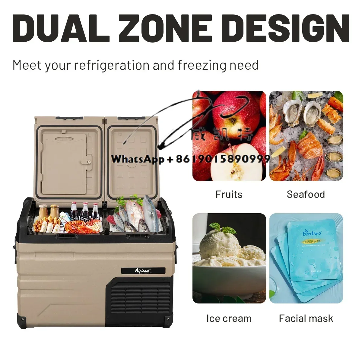 TA35/45/55, Camping Mini Car Refrigerator, Outdoor Camping/Car/Home, Solar Cell Refrigerator