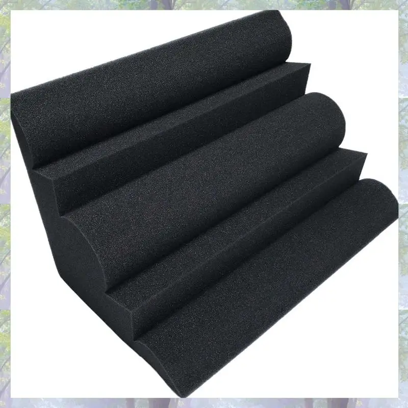 16 Pcs Acoustic Foams:12 Pcs Soundproofing Foam Sound Absorption Pyramid Studio Treatment Wall Panels & 4 Pcs Corner Bass Trap A