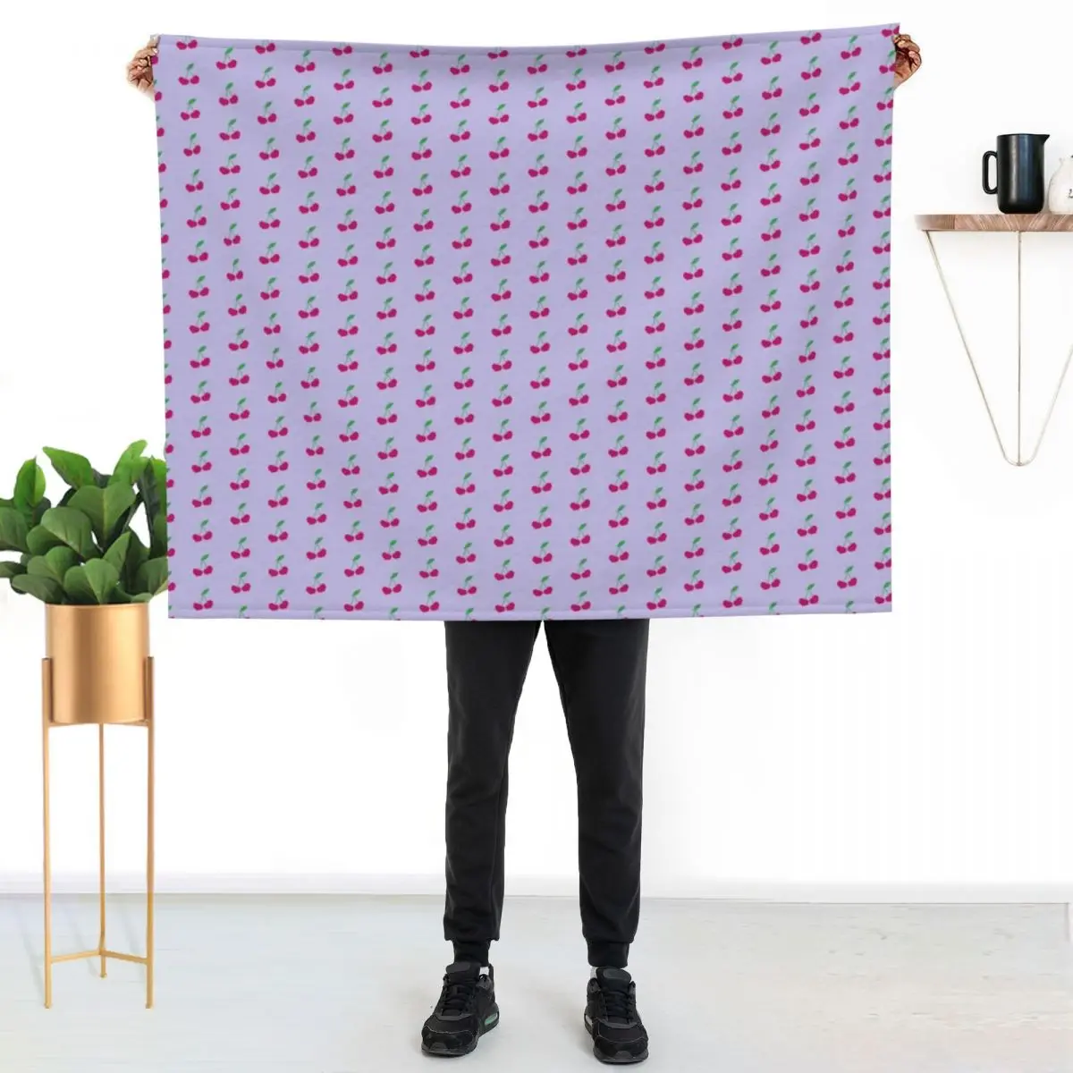 Heart Cherries Throw Blanket wednesday Plaid Travel Multi-Purpose Giant Sofa Luxury Designer Blankets