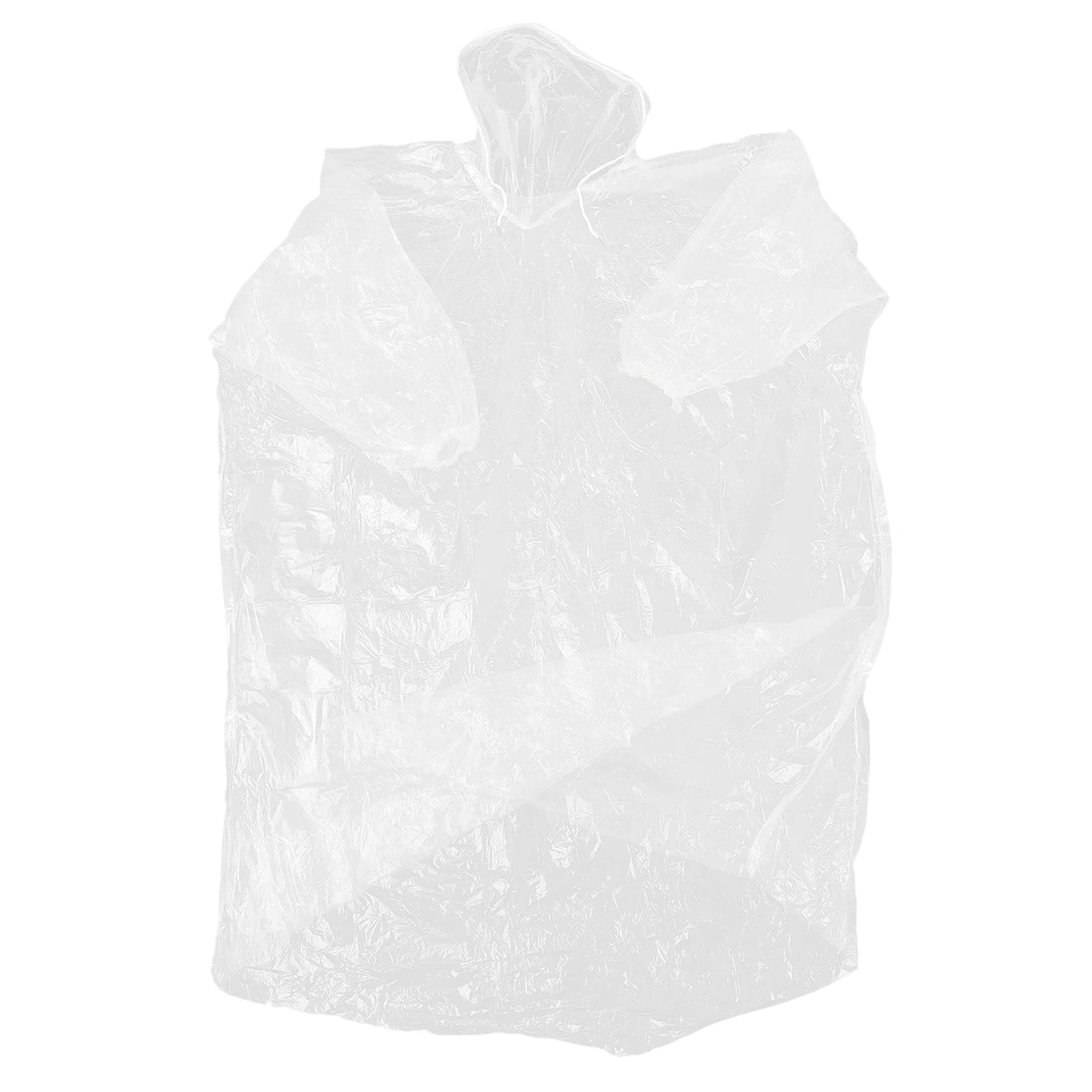

10 Pcs Disposable Rain Poncho Waterproof Raincoat Universal PE Plastic Hiking Camping Outdoor Festival Sports Elastic Cuffs