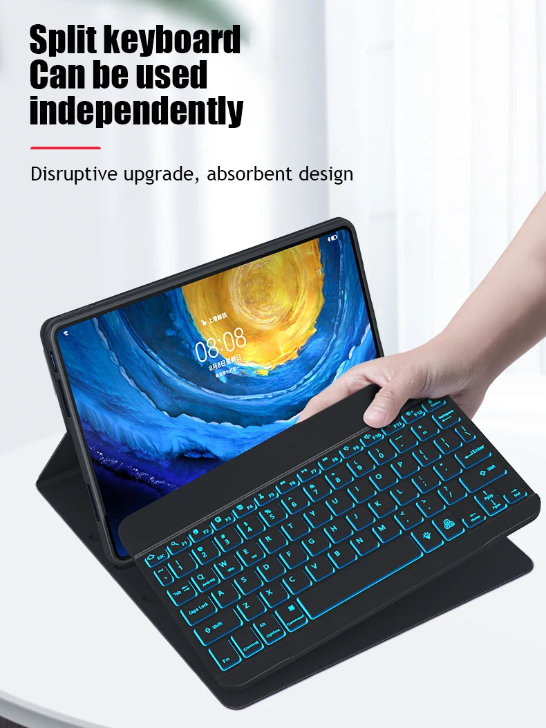 Imagem -02 - Teclado sem Fio Bluetooth para Huawei Matepad Air Pro 11 11.5 Case 2023 se 10.4 v7 v6 Honor x8 x9 12 12.1