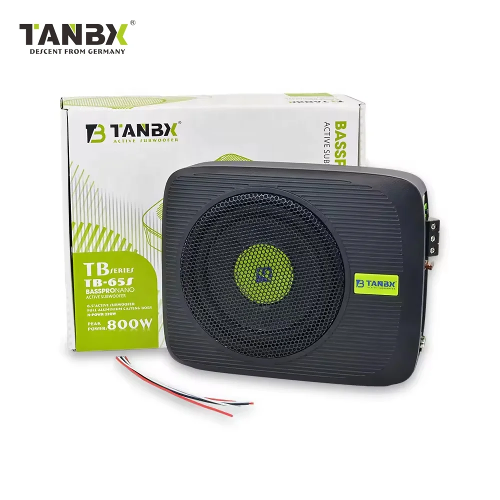 Novo design de 6,5 polegadas para carro sob o assento subwoofer ultrafino com amplificador SPL Ative Power Auto Slim Subwoofer