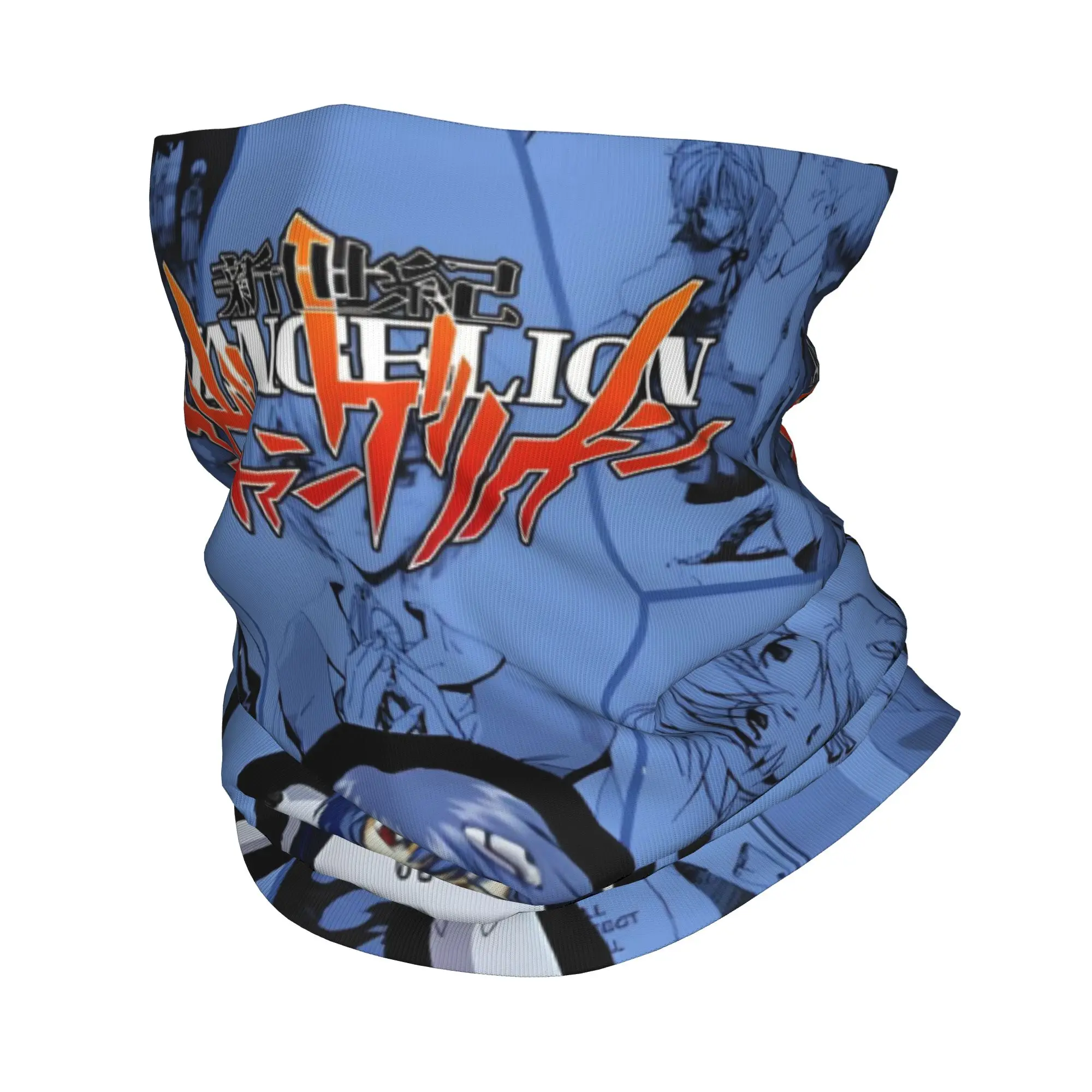 Custom Evangelion Hot Cartoon Winter Headband Neck Warmer Men Women Hiking Hunting Tube Scarf Japan Face Bandana Gaiter