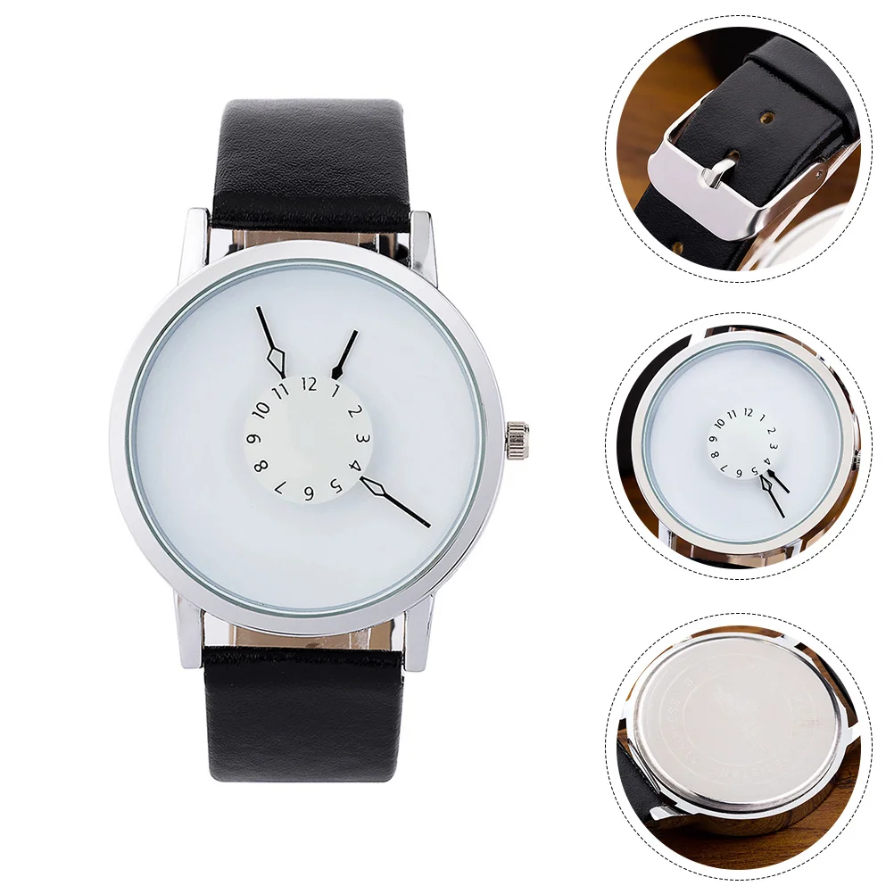 

PU Strap Student Quartz Watch Waterproof Casual Wristwatch Ergonomic Comfortable Fit Stylish Gift for Students
