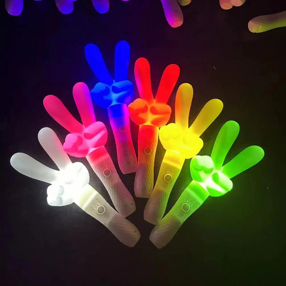 

LED Foam Glow Sticks Finger Shaped Bulk Glow Sticks 3 Lighting Modes Battery Powered Fluorescent Light for Concerts Parties