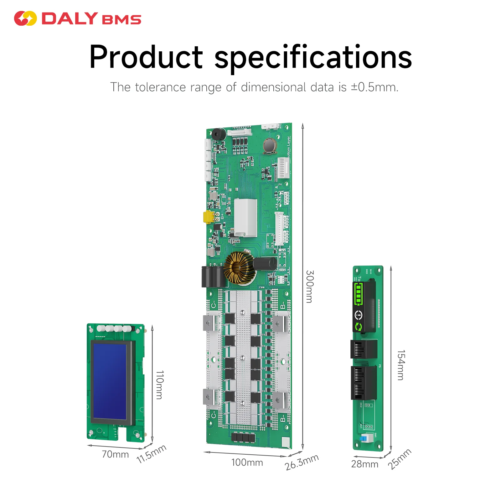 DALYBMS Smart Inverter BMS 8S 16S 24V 48V 100A 200A Energiespeicher Lifepo4 3,2V Batterie BMS RS485 CAN WiFi Growatt Deye Inverter