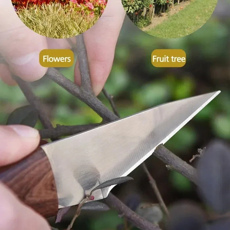 Grafting Knife Cut Meat Fruit Vegetable Garden Knife Graft Tree Flower Knife Plastic Handle Pruning Knife Garden Cutting Tool