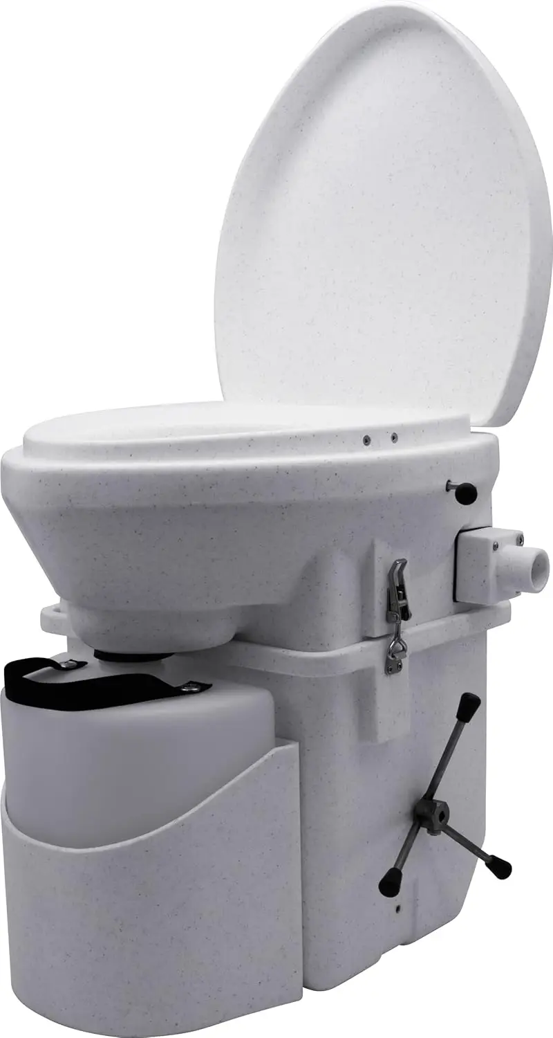 Self Contained Composting Toilet with Close Quarters Spider Handle Design Absolutely No Odor. No Maintenance.