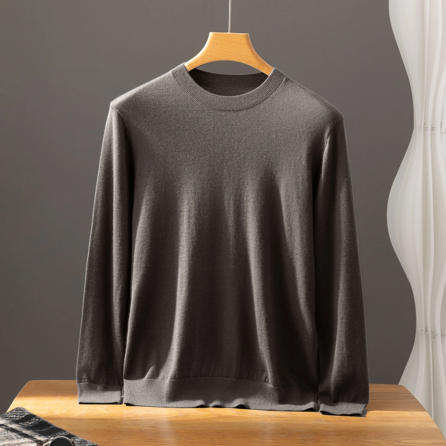 High Quality Men 100% Cashmere Sweater O-Collar Pullovers Autumn Winter Smart Casual worsted Cashmere Knitwear Luxury Tops