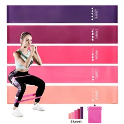 Set di 5 fasce di resistenza per yoga, fascia elastica per esercizi fitness, cintura elastica, 5 fasce per allenamento a livello di resistenza, attrezzature per il fitness