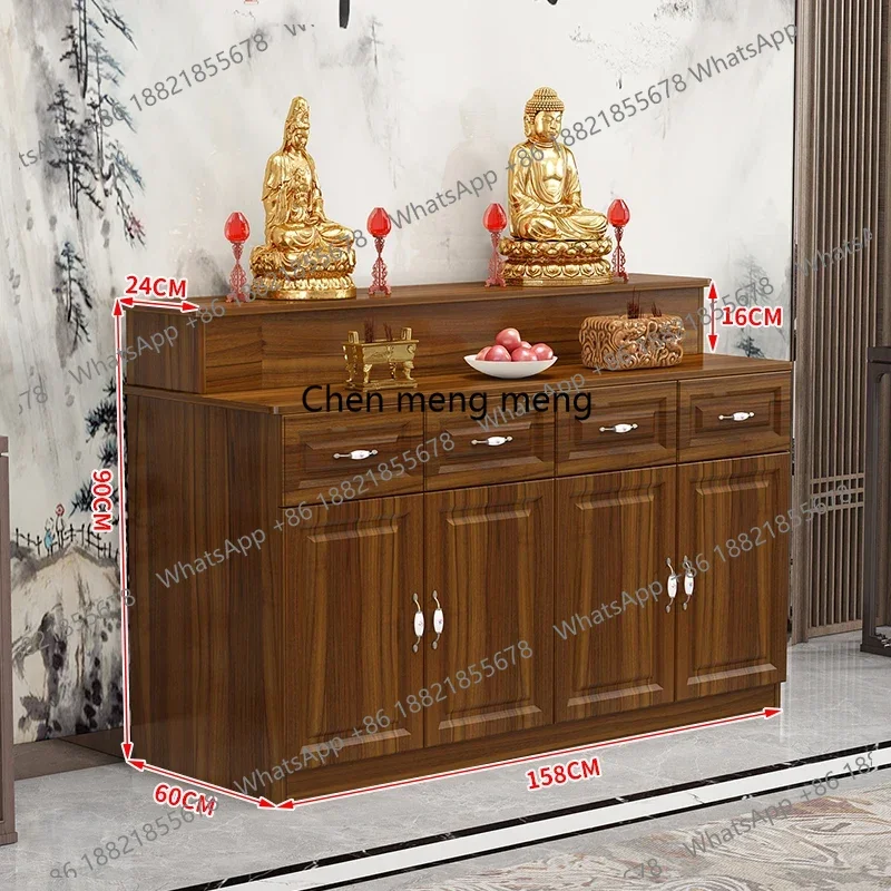 Buddhist Shrine Shrine Cabinet Offering Table Guanyin Bodhisattva Guan Gong Shrine Household Living Room Buddha Statue Stand