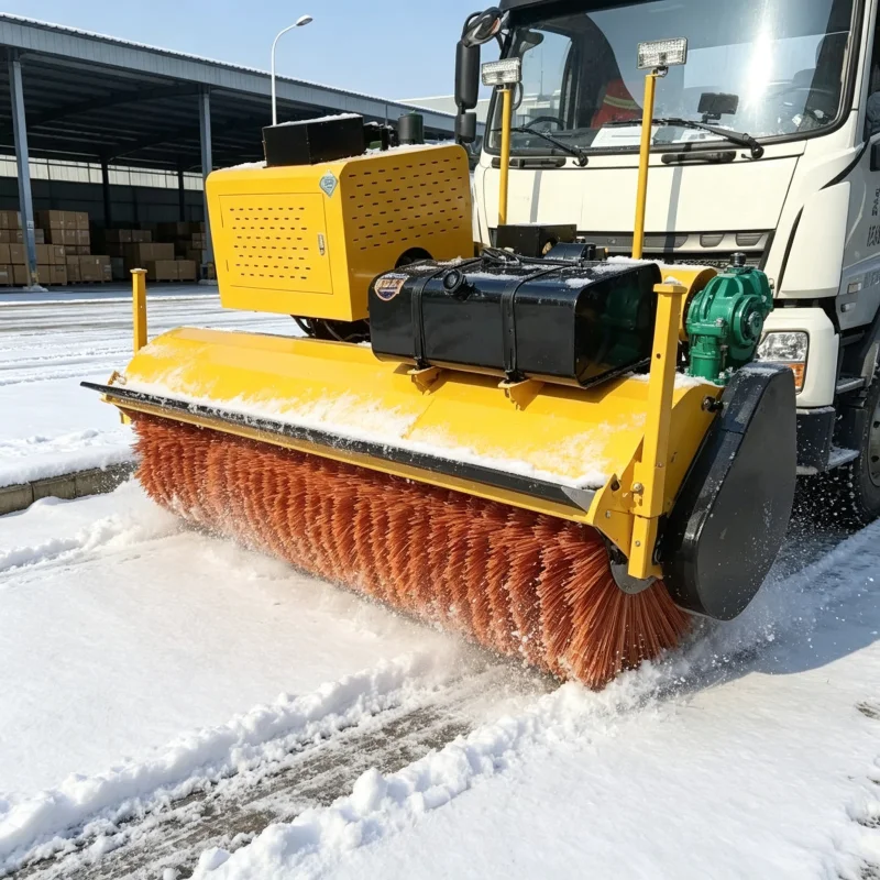 Wholesale Trader Offers Commercial Parking Lot Snow Sweeper Broom Set Engineered For Industrial Wheel Loaders
