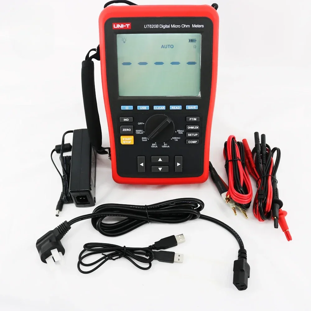 UNI-T UT620B High Precision Digital Micro Ohm Meter Low Resistance Tester 60.000mohm-6.0000kohm  Measurement USB Software