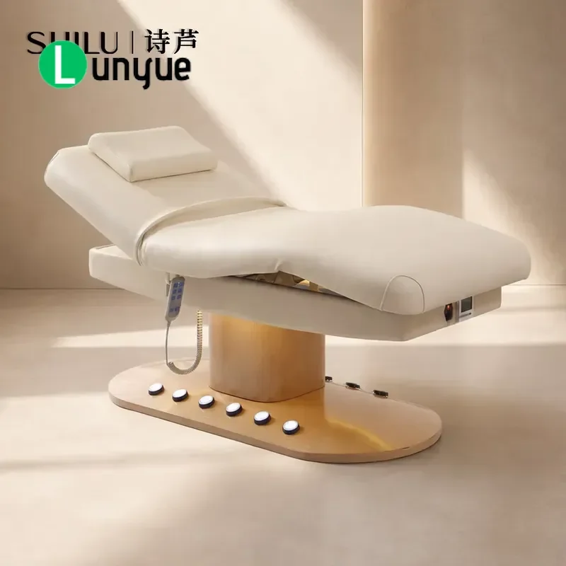 Minimalist Electric Beauty Bed Professional Facial Treatment Table for Beautician Studios and Spas Adjustable Height