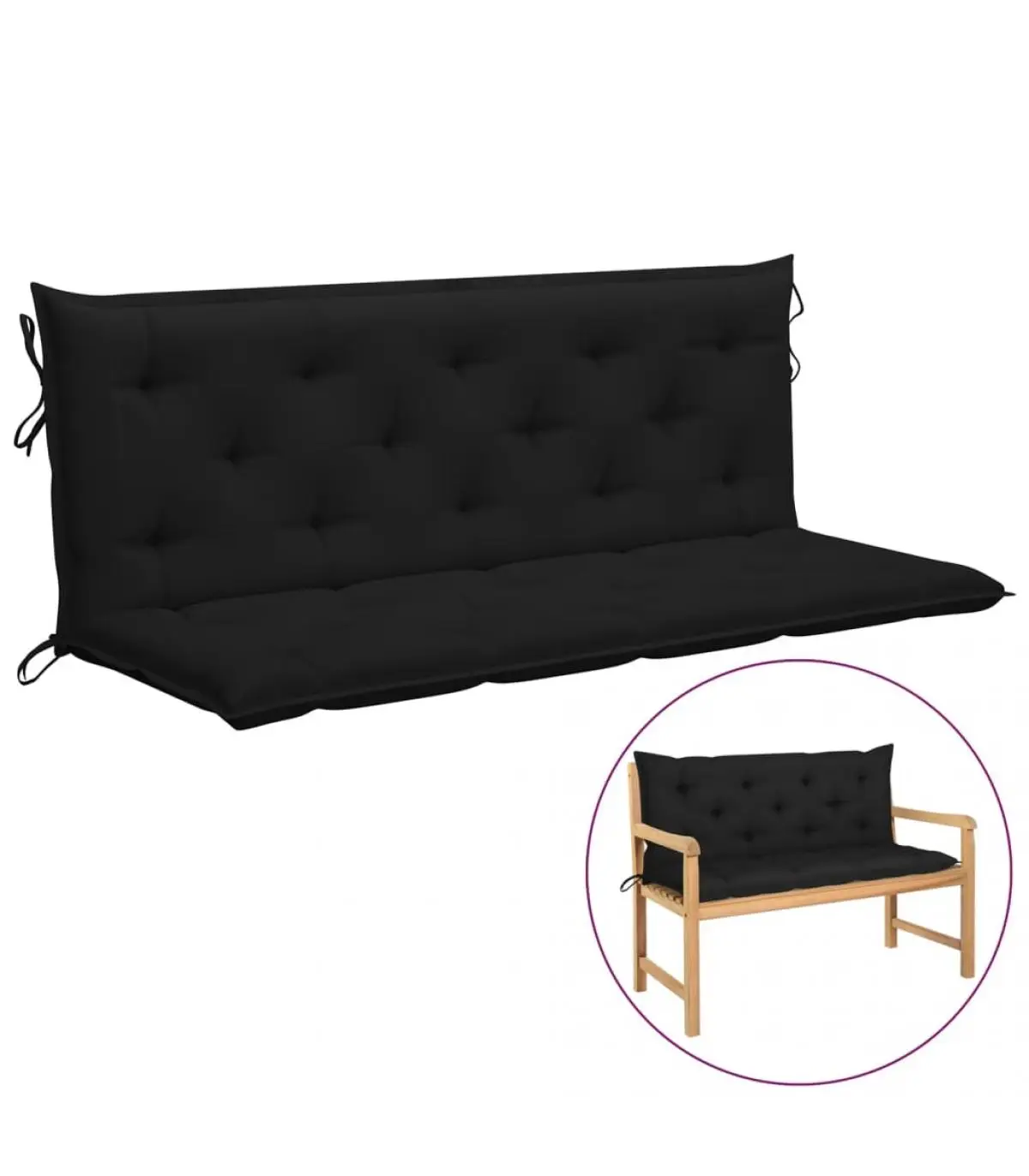 Cushions for chairs and sofas cushion for rocker black fabric 150 cm