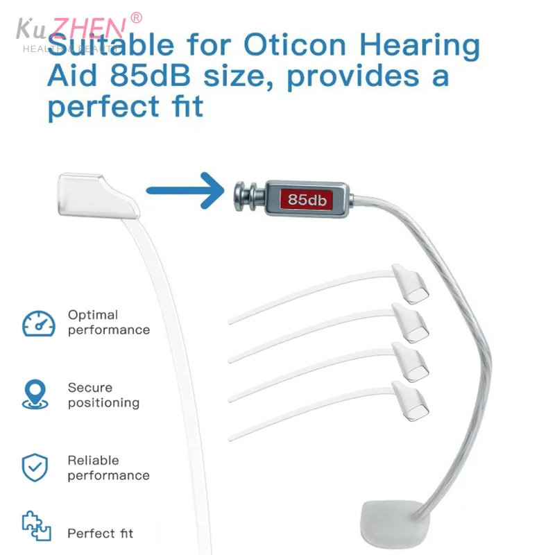 4Pcs 1set Plastic Transparent Sports Lock For Oticon 85db Low Touch And Secure Fit For Hearing Aids Fixing Tail Accessories