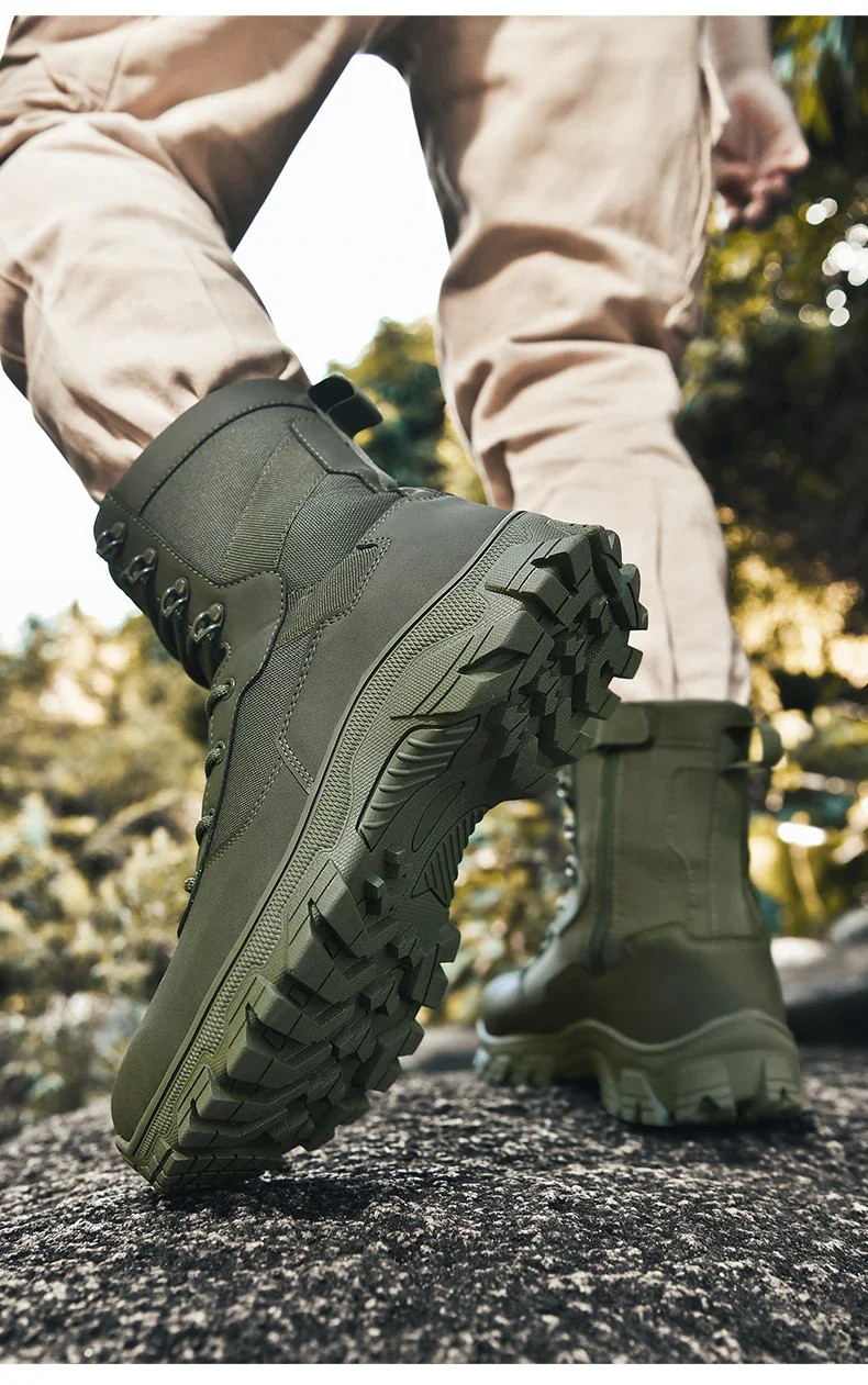 Taktische Herrenstiefel, atmungsaktiv, ultraleicht, Sicherheits-Armeestiefel für Männer, Rapid Response Desert Boots, wasserdichte Jagdstiefel zum Schnüren – Detail 26