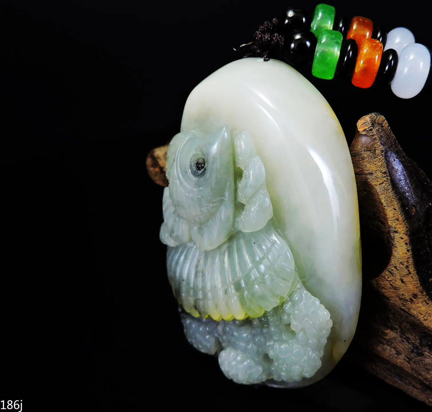 Jade Jewelry Natural Jade Pendant Necklace Hand-Carved angelfish&coral&seashell Jadeite Necklace Pendant Gift No Treatment 186j