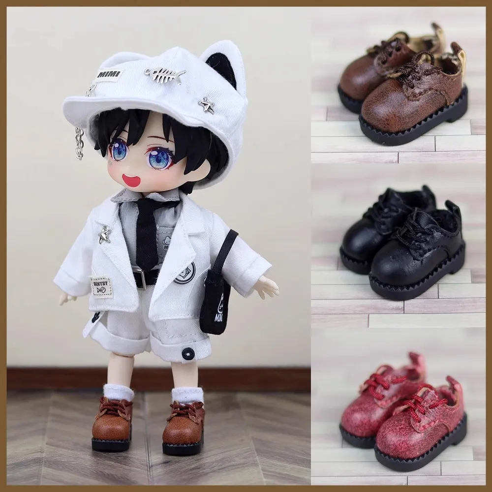 

1/12 12 Points Doll Shoes Trendy Big Toe Shoes Little Leather Shoes Model Accessories Fit OB11 Bjd P9 Ashi Ufdoll Body In Stock