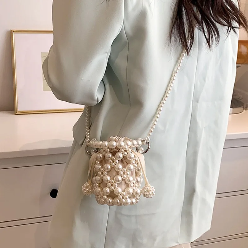 Borse a tracolla con perle borse a tracolla moda principessa progettate da donna eleganti borse High Street All-match Streetwear Bolsos coreani