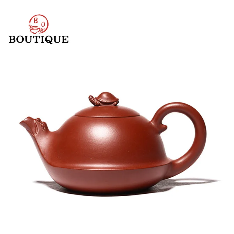 Chinese Turtle Shape Tea Ceremony Drinkware Teaware Boutique Yixing Purple Clay Teapots Raw Ore Section Mud Filter Tea Pot 330ml