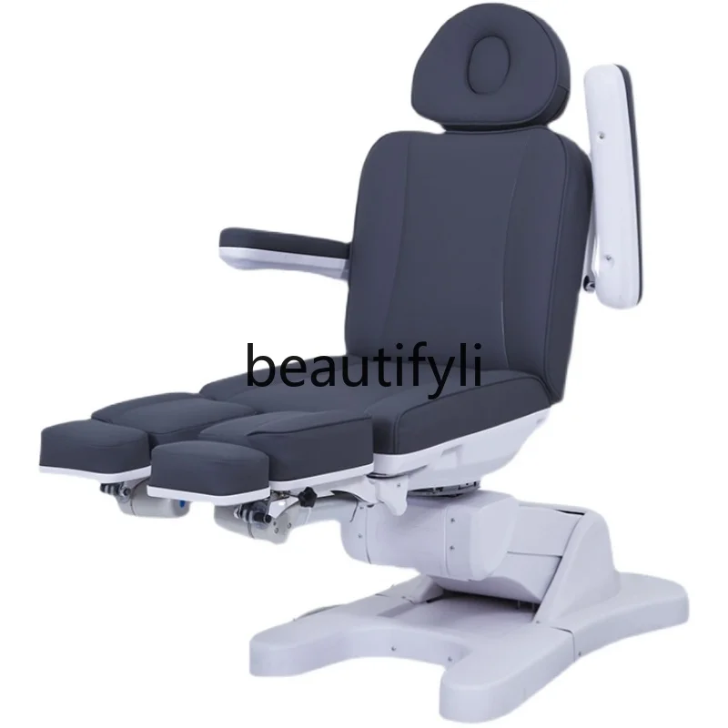 Electric multifunctional beauty bed rotating tattoo chair inspection bed recliner with split legs lifting bed beauty chair