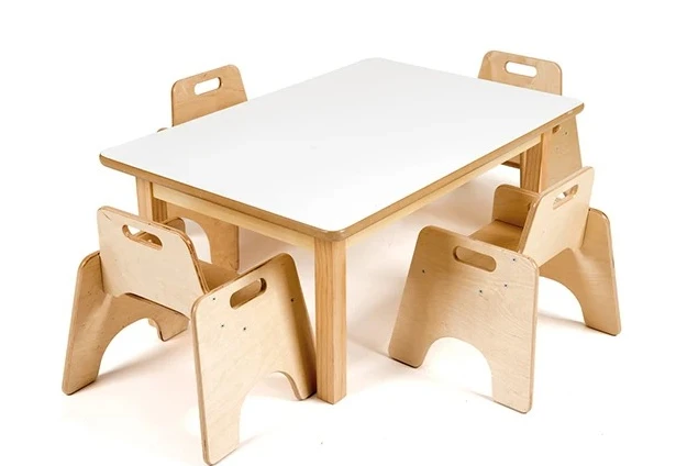 

#Kindergarten Daycare Furniture Wooden Design Kids Table Chair Set Nursery Childcare Center Montessori Preschool Furniture