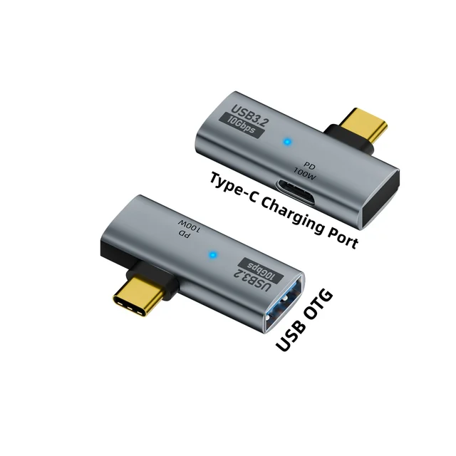 Adapter USB typu C OTG 2w1 z ładowaniem PD 100 W kompatybilny z przełącznikiem Steam Deck Chromecast Google TV Macbook PC Mobile