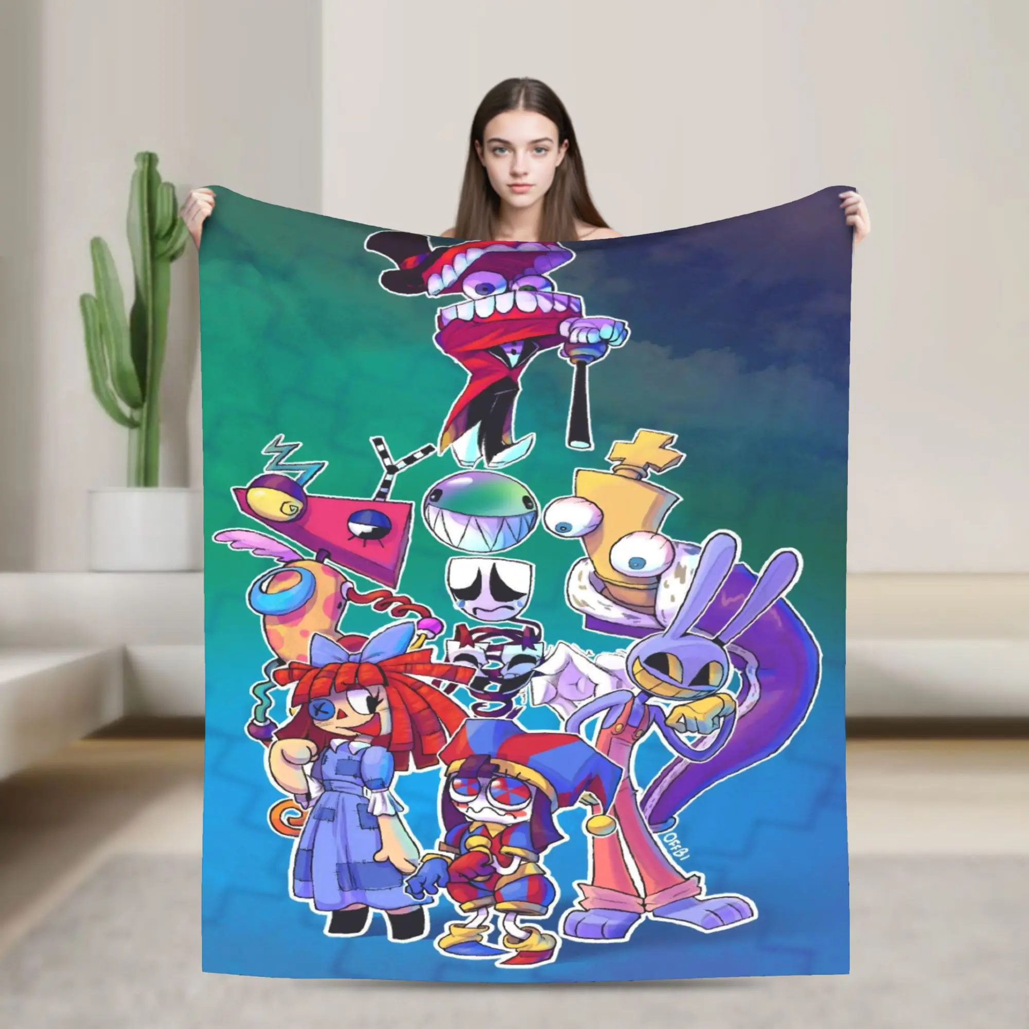 

The Amazing Digital Circus Blankets Flannel Spring/Autumn Multifunction Warm Throw Blanket for Bed Bedroom Quilt