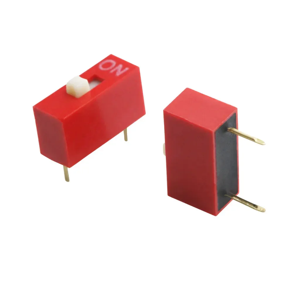 10PCS Red Blue Toggle Switch Spacing 2.54MM DIP Dial The Code Switch 1 2 3 4 5 6 7 8 9 10 12 PIN Quick Switch