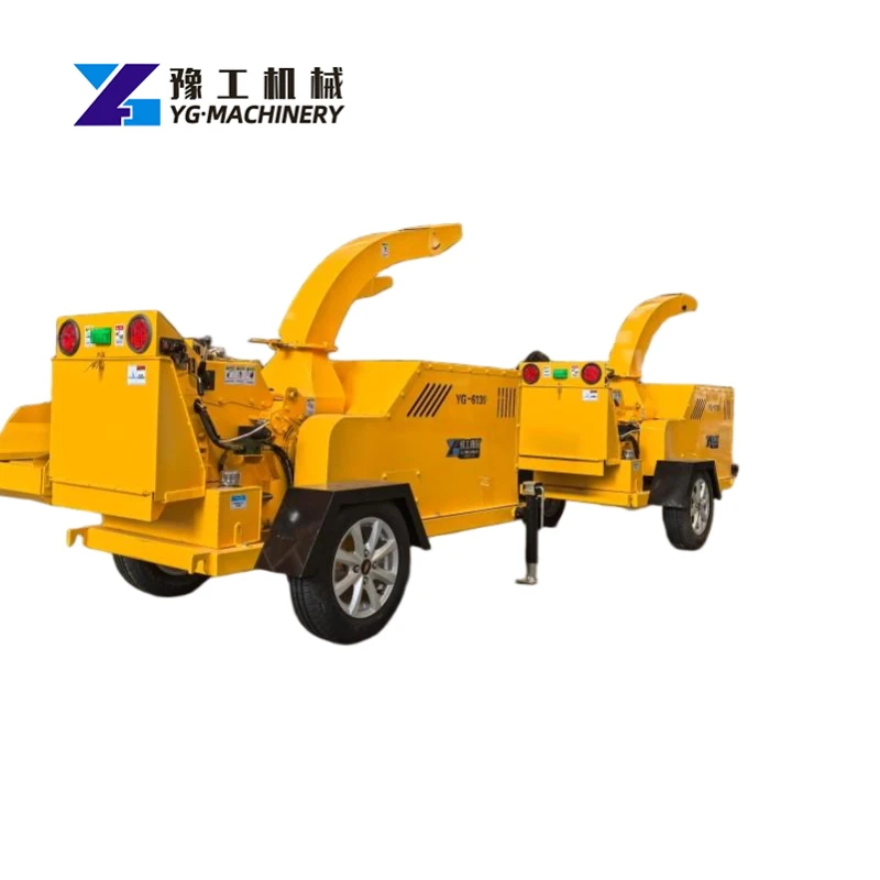 

Professional Mobile Wood Chipper Shredder Machine For Branches Logs Leaves Garden Waste Crushing And Composting