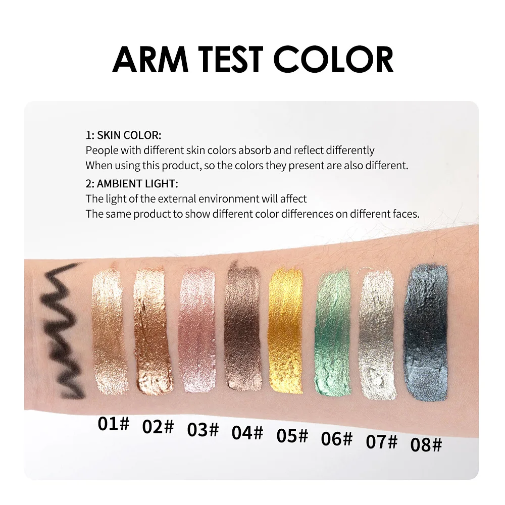 2-in-1 Liquid Eyeshadow with Shimmer & Eyeliner Dual Ended Highly Pigmented Smudge Proof Party Makeup