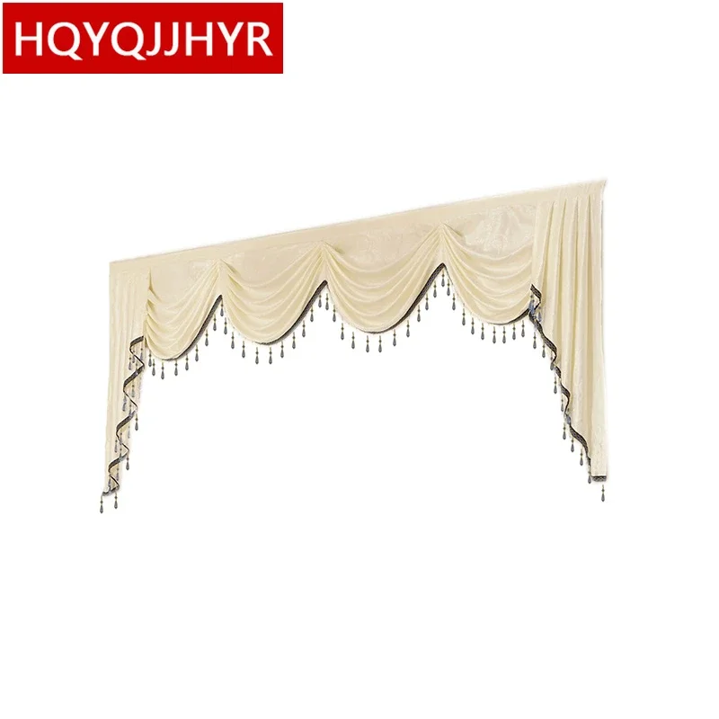 Luxury Valance customized for living room bedroom kitchen villa window curtain top (not included curtain and tulle)