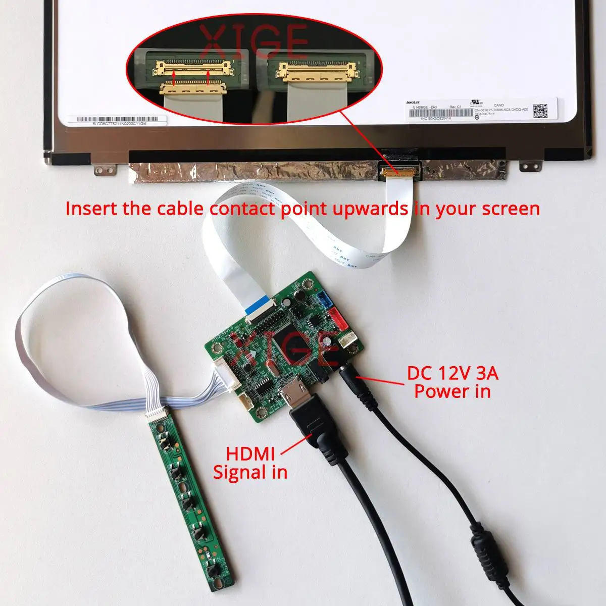 عدة لتقوم بها بنفسك ل N125HCE-G61/GN1/GPA EDP 30 Pin 12.5 "HDMI-متوافق شاشة الكمبيوتر المحمول LED عرض 1920x1080 تحكم لوحة للقيادة