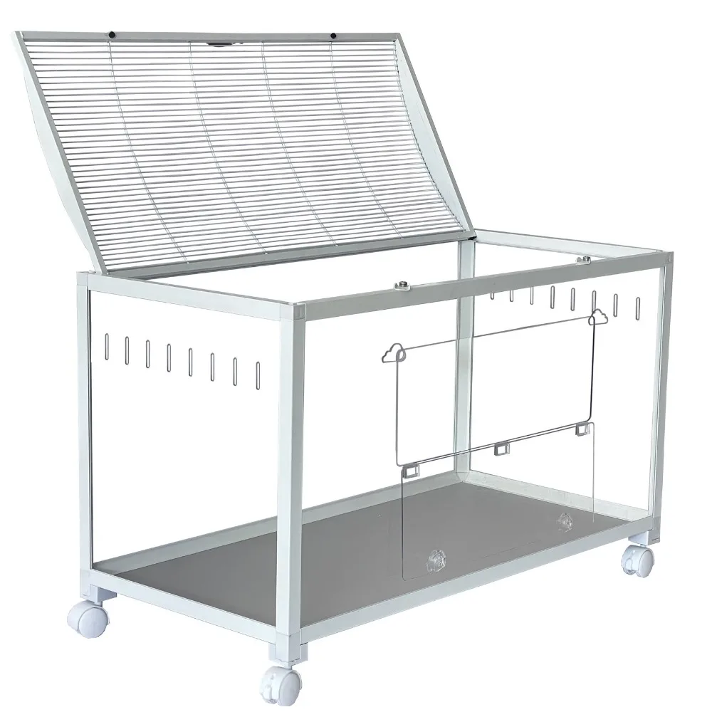 

Клетка для мыши для хомяка, большая металлическая пластиковая 4 ролика, толстые пластины, дверь для маленького домашнего животного